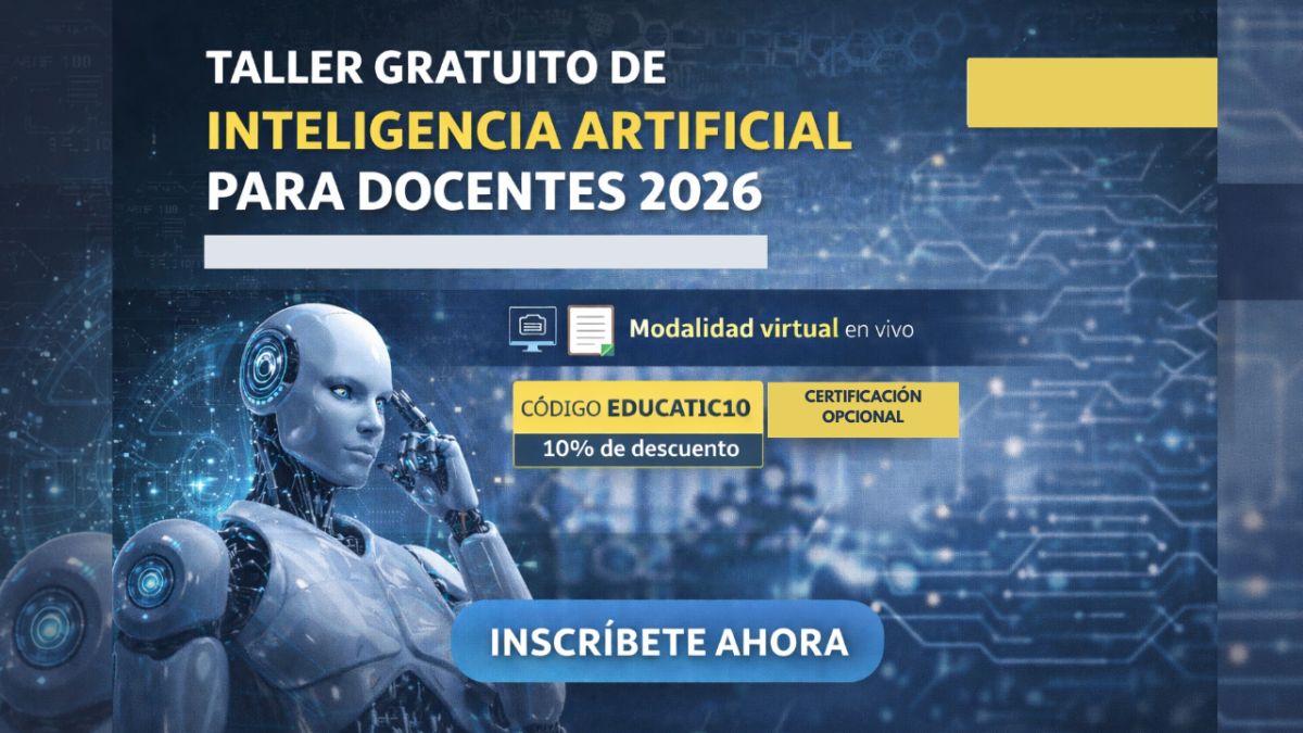 Taller gratuito de Inteligencia Artificial para docentes 2026